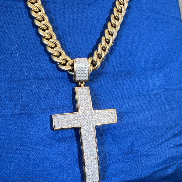 Gold Chain with Cross Pendant